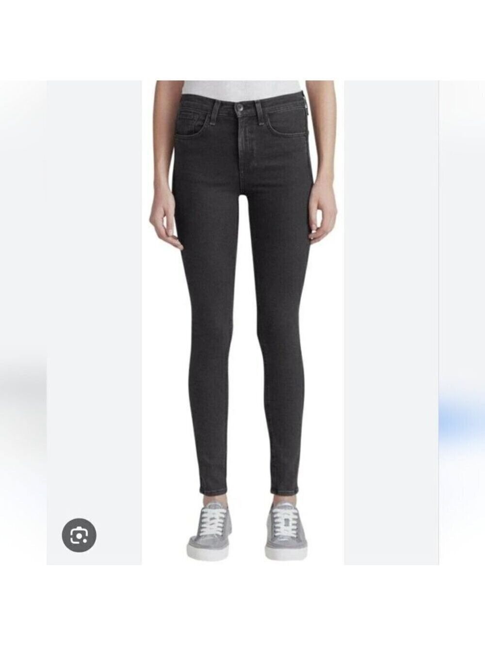 RAG & BONE | 10" inch skinny jeans in black bruin sz 26
